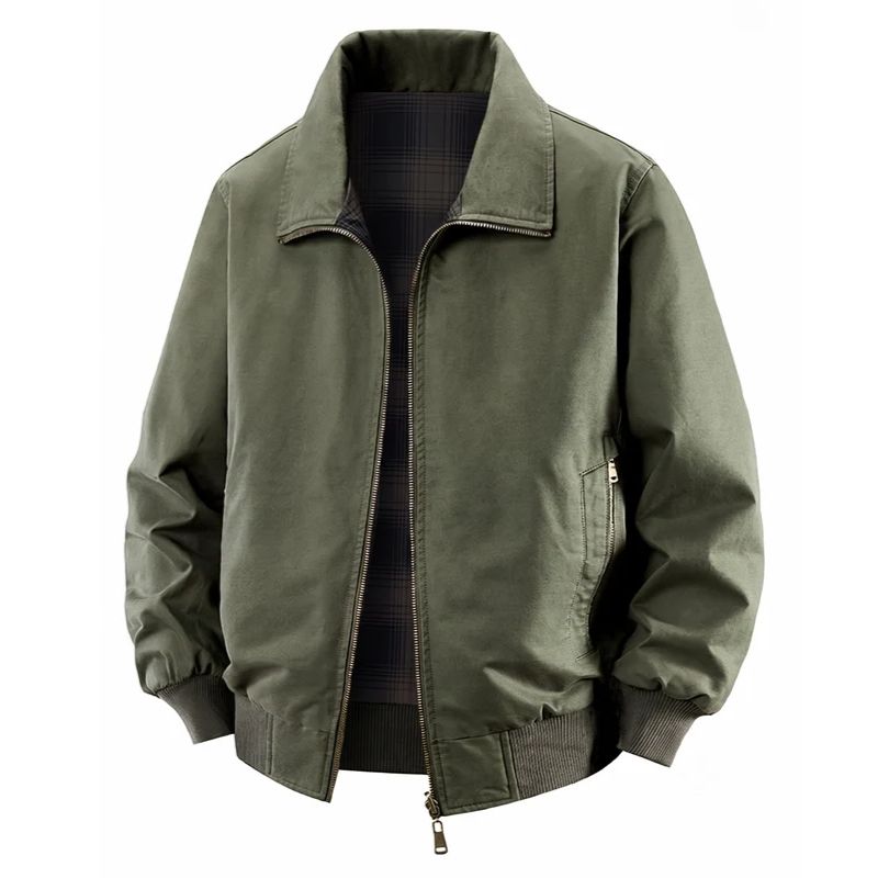 100% Cotton Plaid Reversible Workwear Jacket