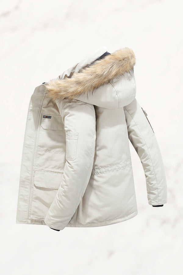 Extra Warm Hooded Fur Coat