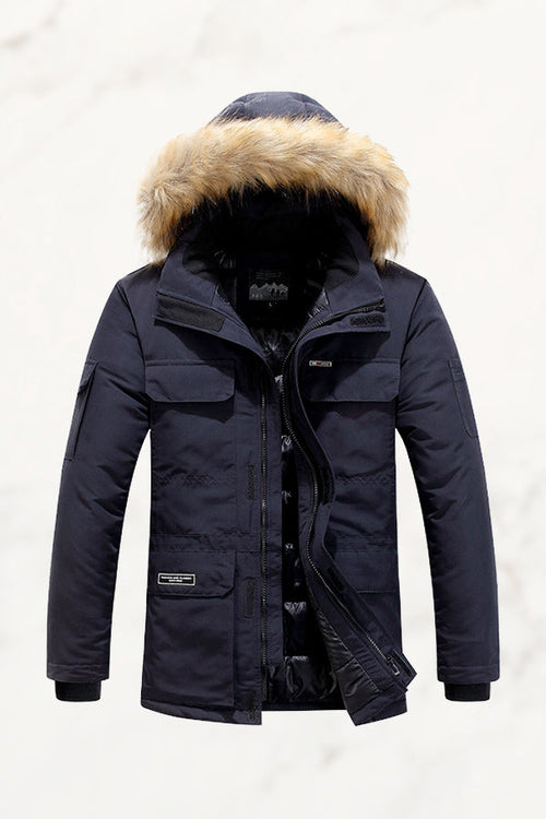 Extra Warm Hooded Fur Coat