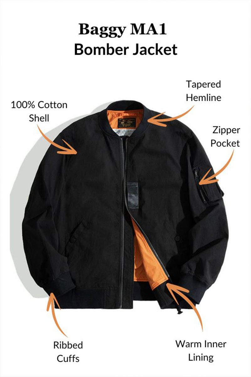 Baggy MA1 Bomber Jacket