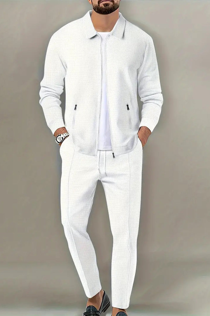 Waffle Fabric Athleisure Suit