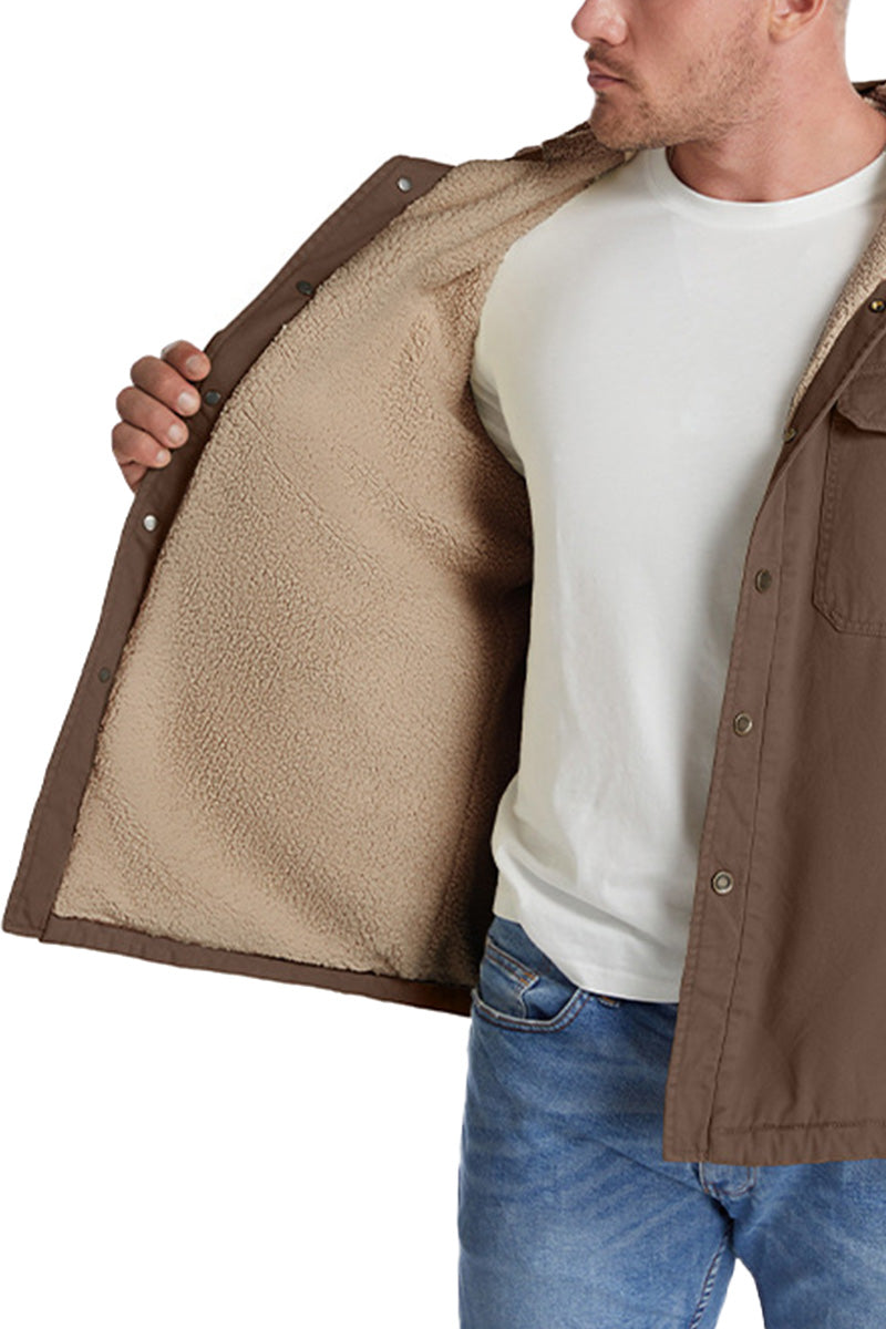 Sherpa-lined Cotton 2-in-1 Jacket