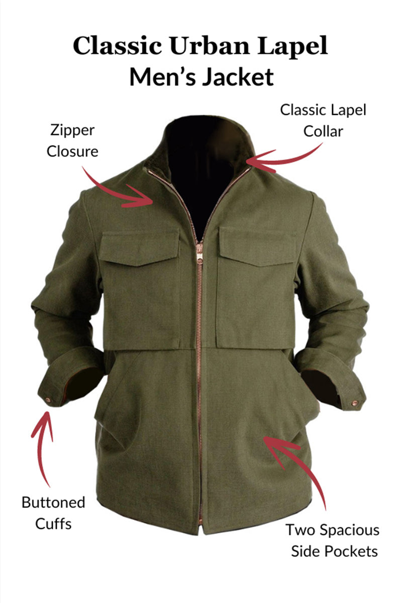 Classic Urban Lapel Men’s Jacket