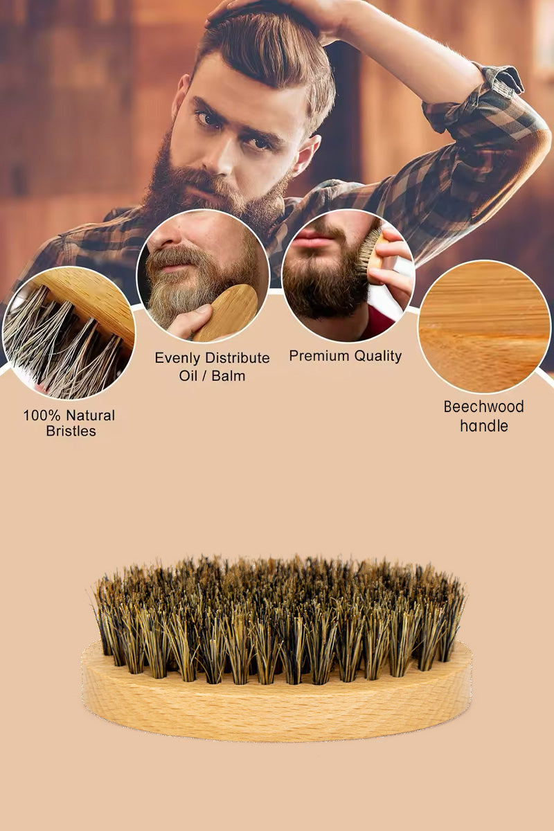 Beechwood and Boar Bristle Beard Brush