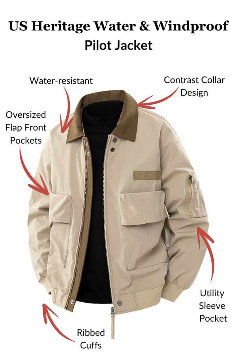US Heritage Water &amp; Windproof Pilot Jacket