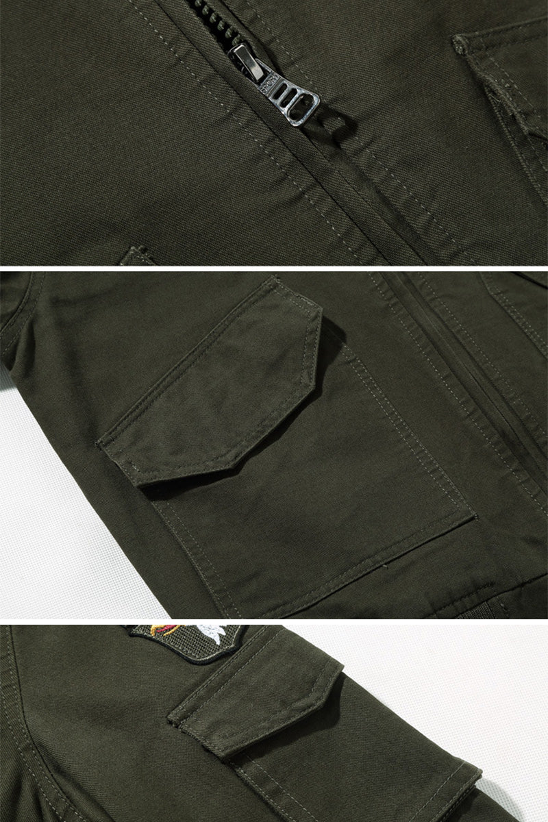 US Heritage Aviation-Inspired Bomber Jacket