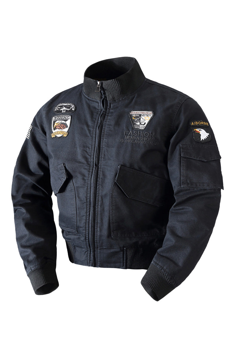 US Heritage Aviation-Inspired Bomber Jacket