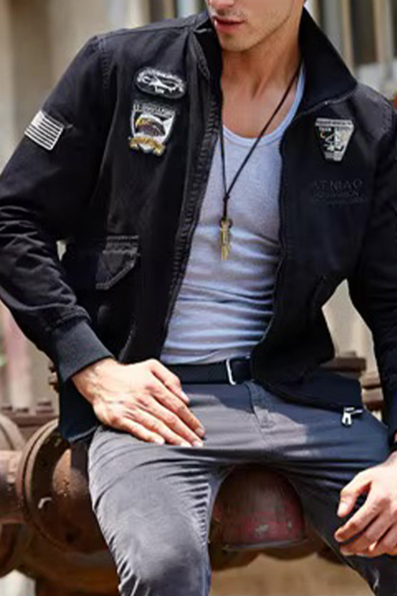 US Heritage Aviation-Inspired Bomber Jacket