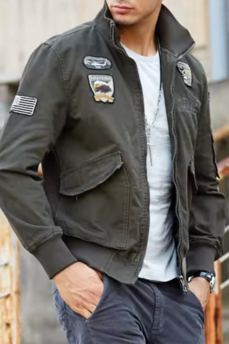 US Heritage Aviation-Inspired Bomber Jacket