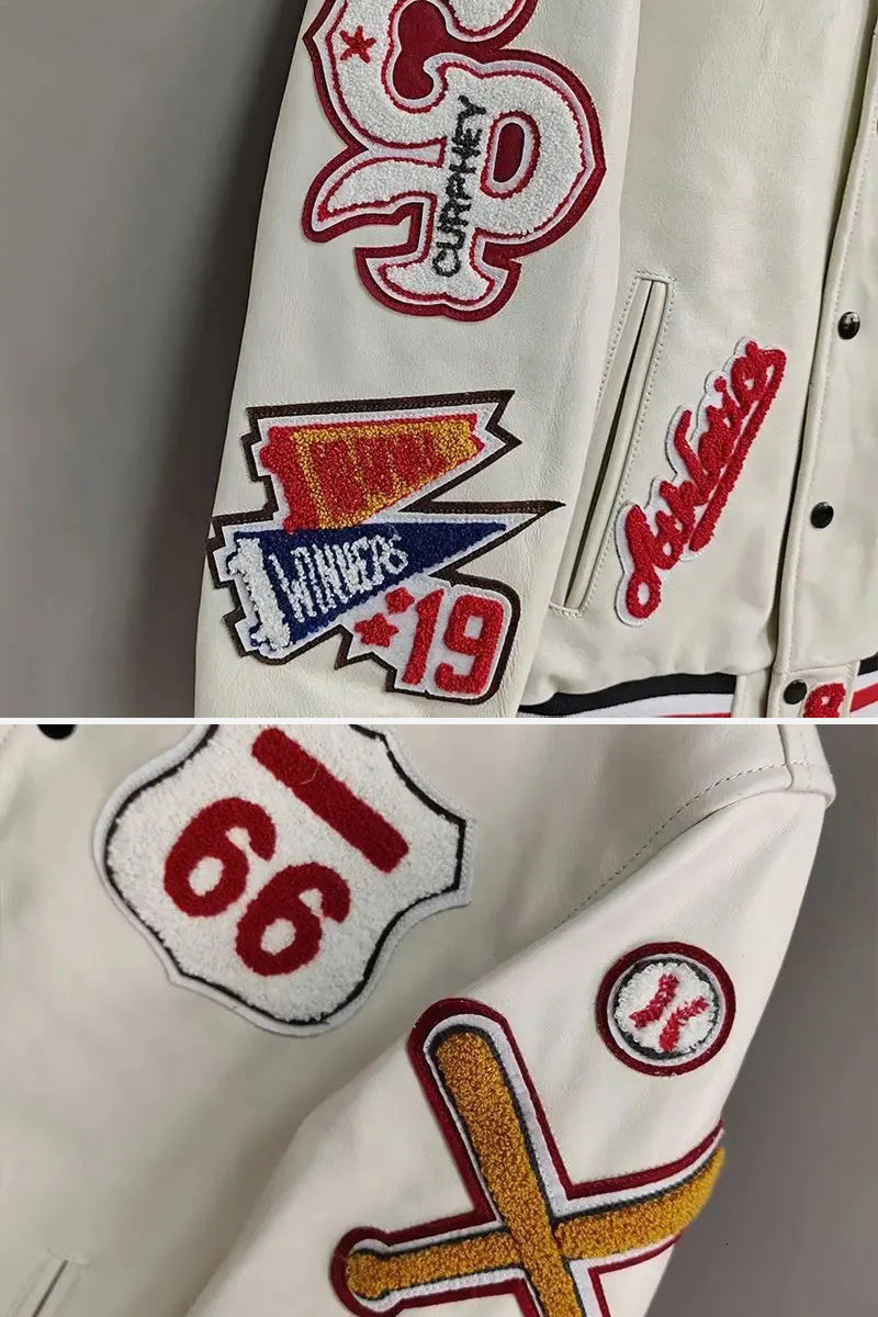 Vintage Route 66 Motorcycle Leather Jacket