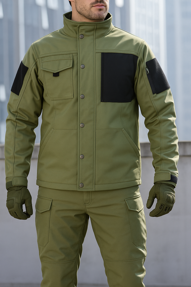 Military-Grade Softshell Waterproof Fleece-Lined Jacket