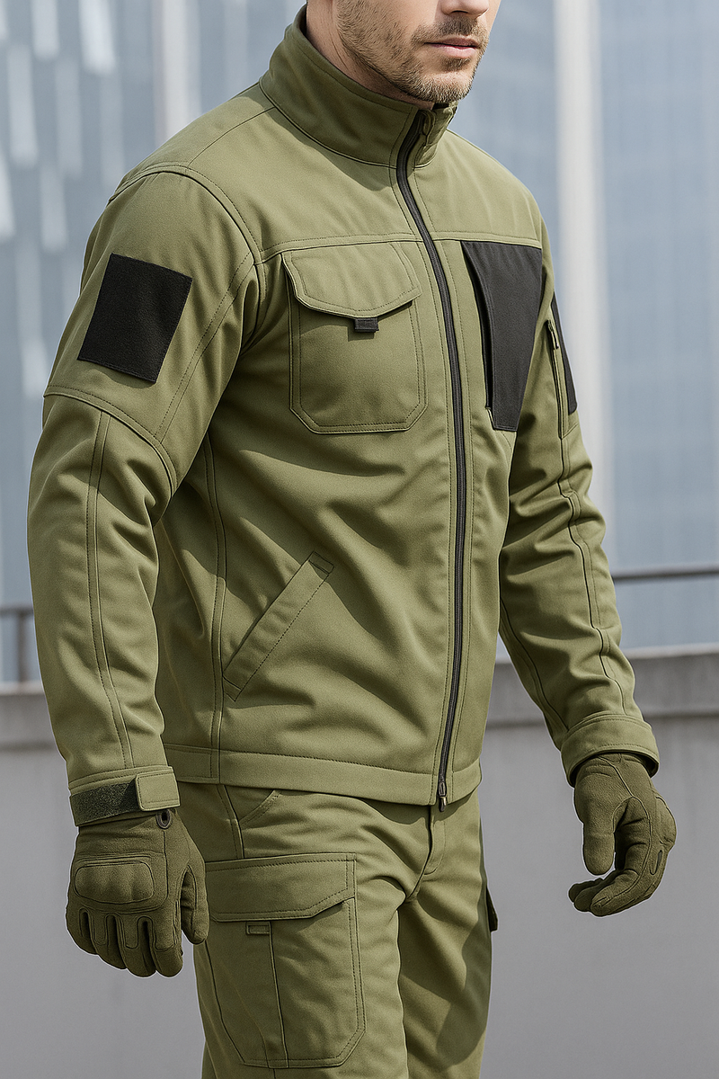 Military-Grade Softshell Waterproof Fleece-Lined Jacket