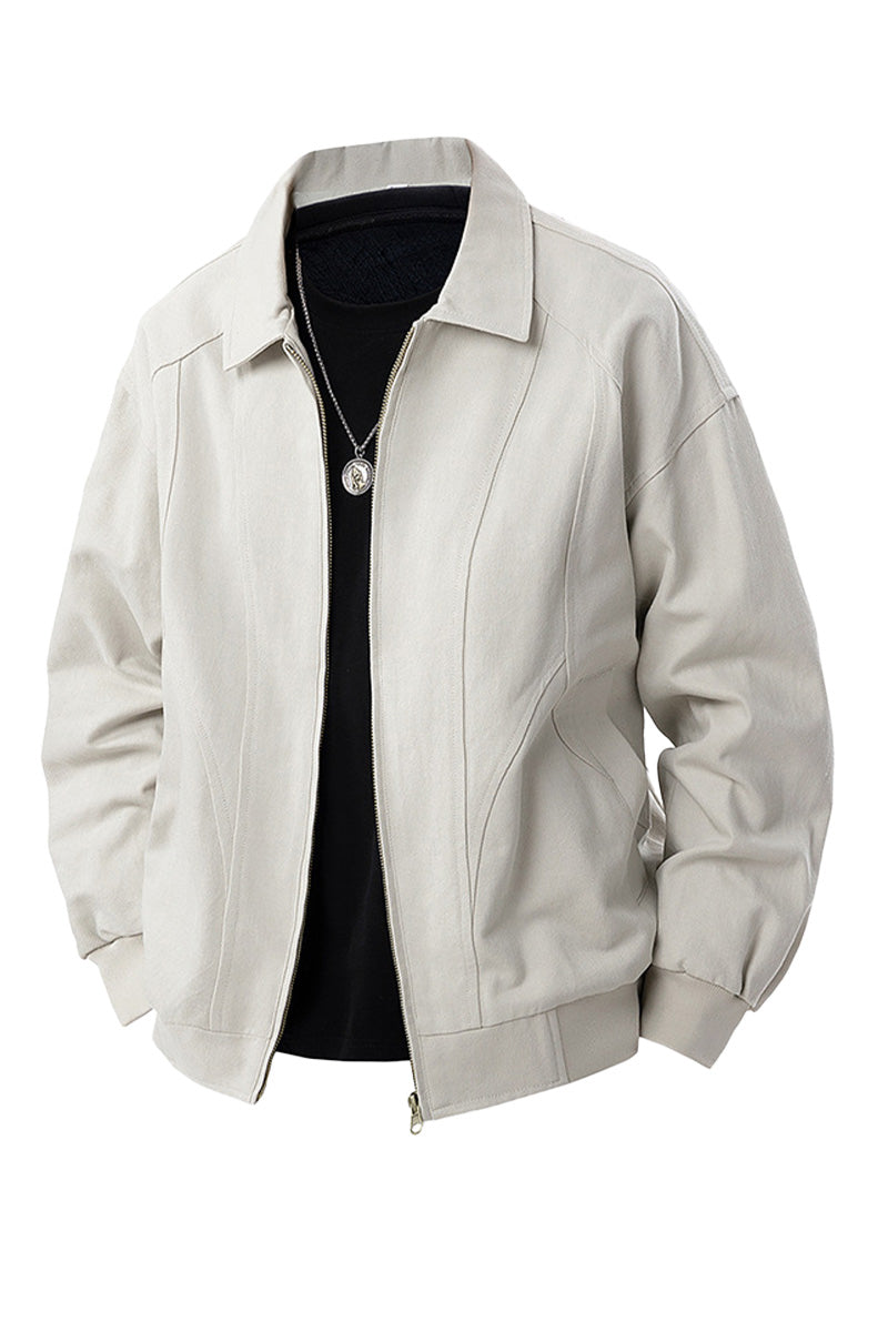 100% Cotton Vintage Style Lapel Jacket