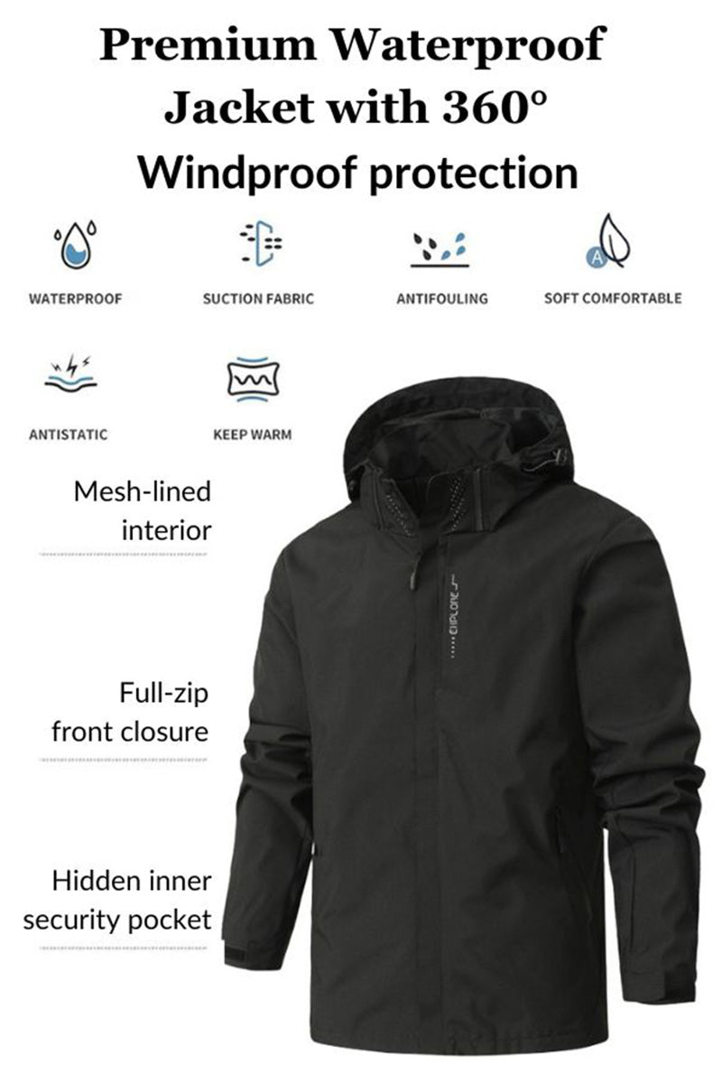 Premium Waterproof Jacket with 360° Windproof Protection