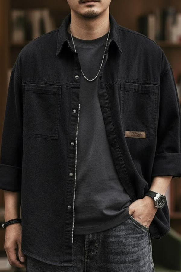 Casual Button Up Overshirt Jacket