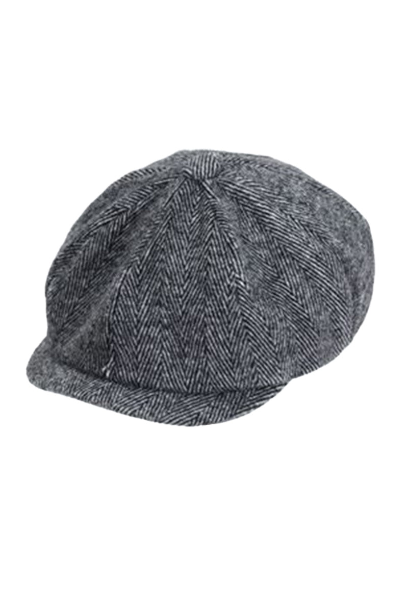 Classic Herringbone Newsboy Cap