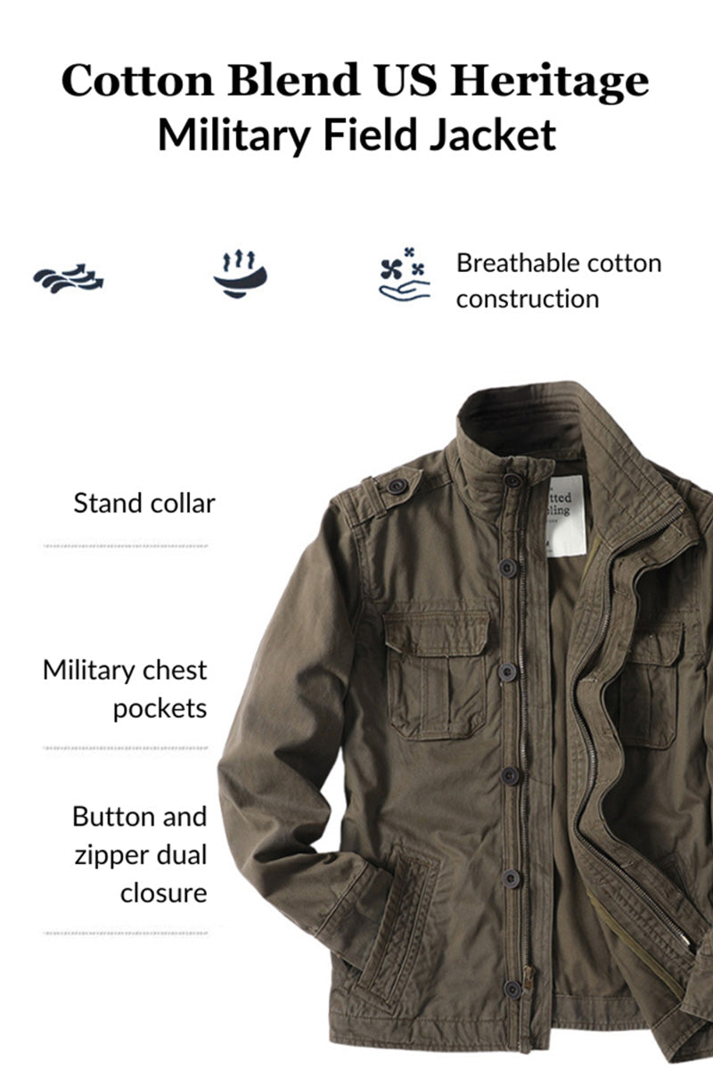 Cotton Blend US Heritage Military Field Jacket
