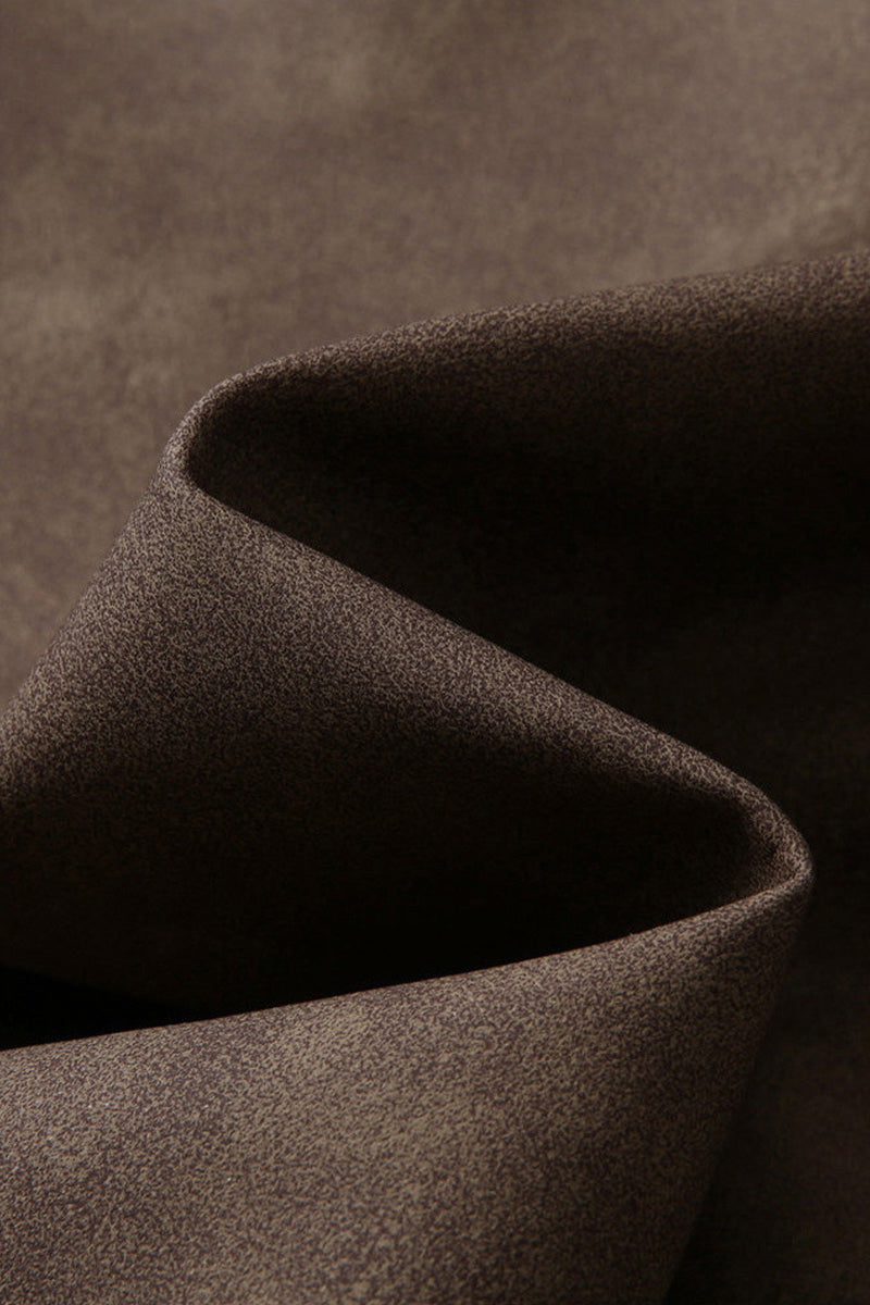 Suede-Finish Retro Military Plaid Jacket