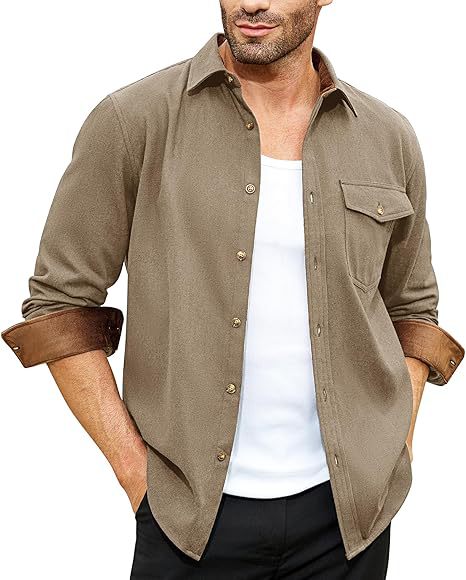 Long-Sleeve Solid Color Shirt with Classic Collar