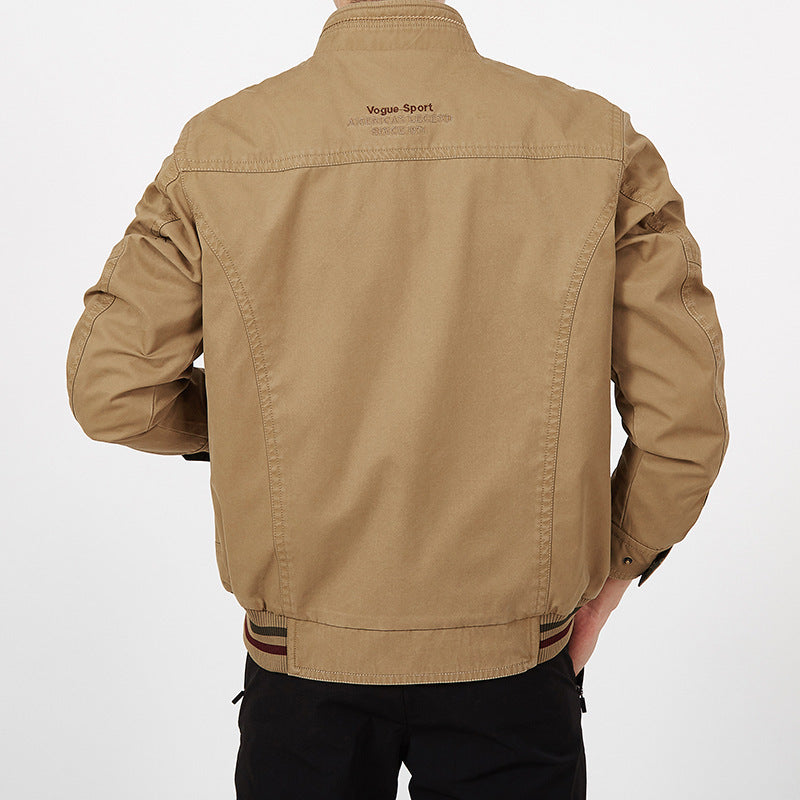 Cotton Reversible Stand Collar Jacket