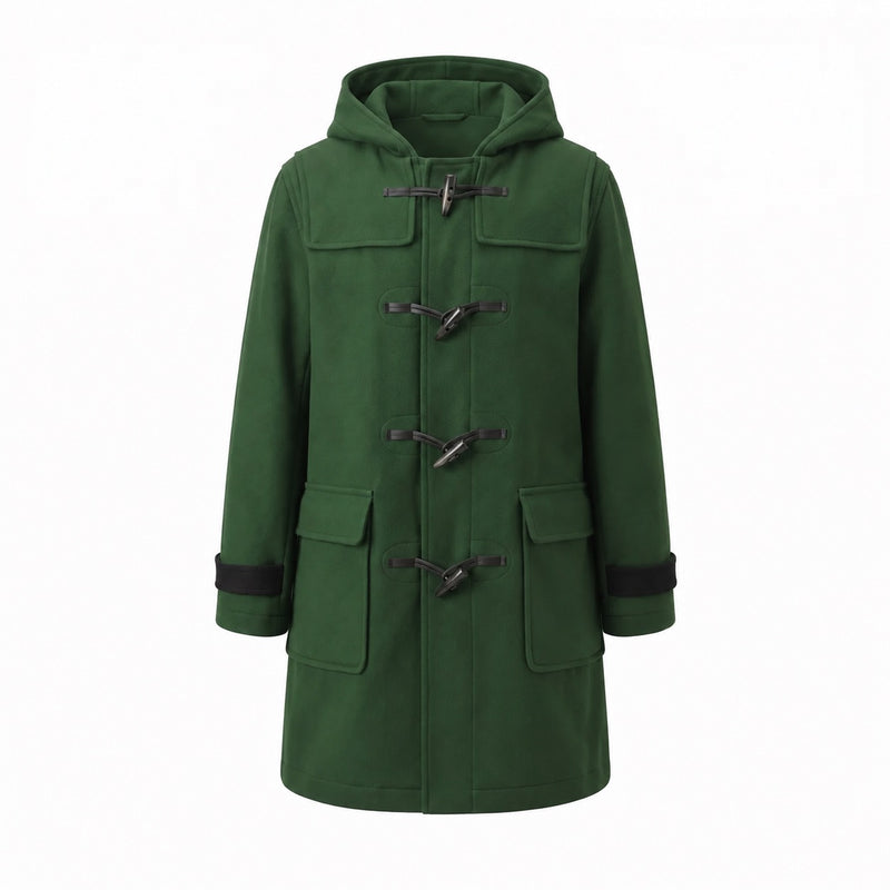 Hooded Wool-Blend Duffle Coat