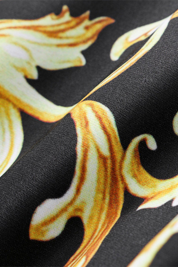 Gold Floral Bomber Jacket