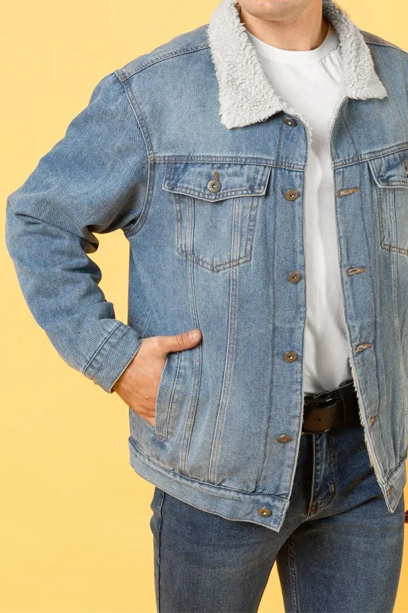 Maverick Sherpa Denim Jacket
