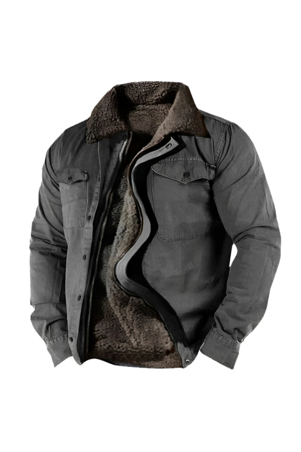 Heavyweight Sherpa Windproof Jacket With Pockets