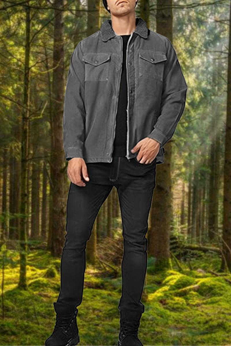 Heavyweight Sherpa Windproof Jacket With Pockets