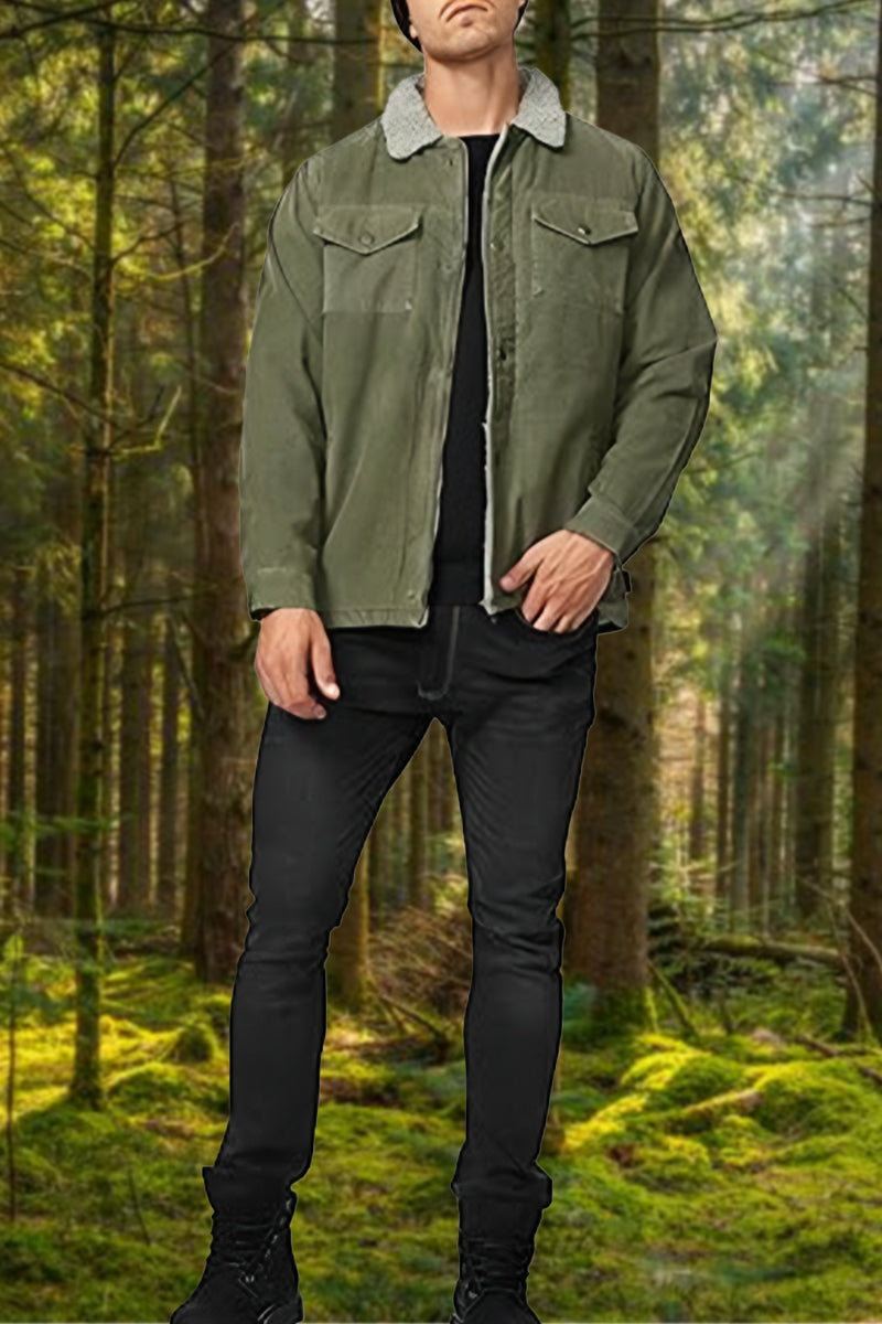 Heavyweight Sherpa Windproof Jacket With Pockets