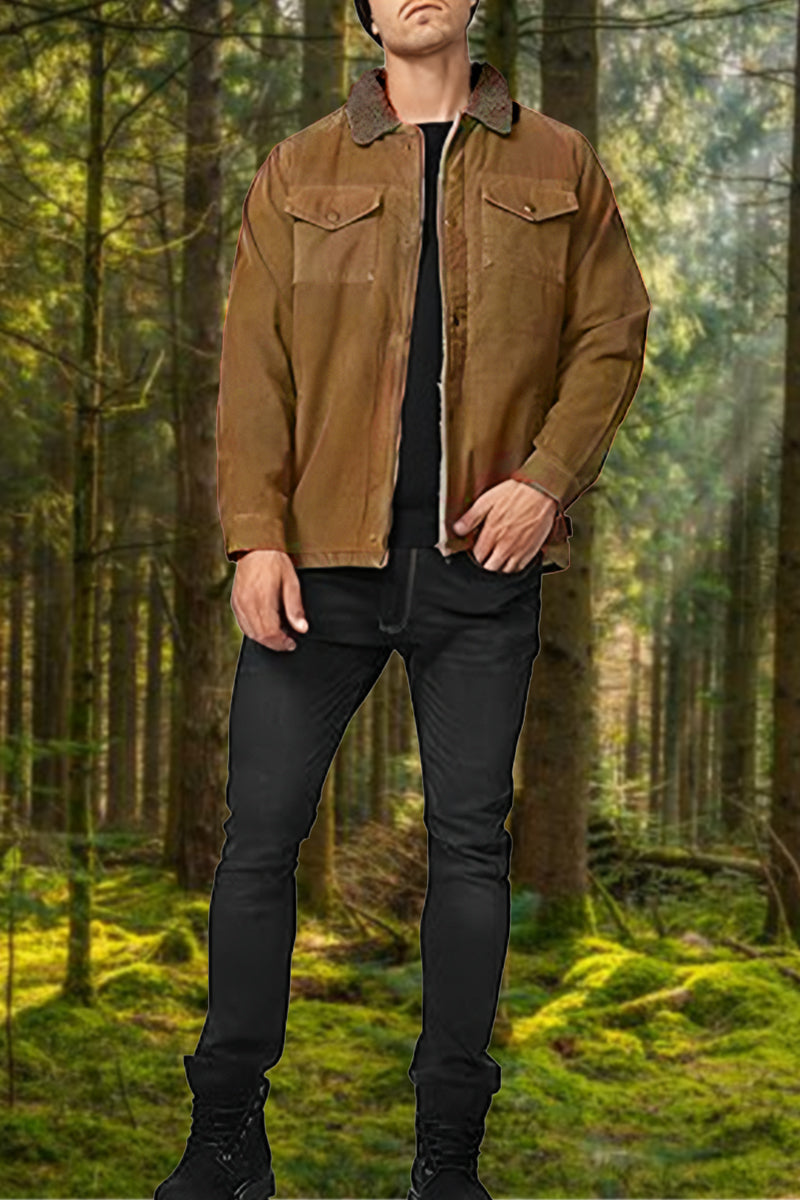 Heavyweight Sherpa Windproof Jacket With Pockets